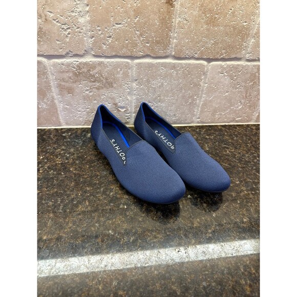 Rothy’s The Loafer Slip On Flat Navy Like New Size 7.5 - Picture 3 of 11